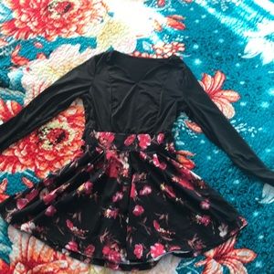 Black, bottom floral dress